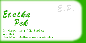 etelka pek business card